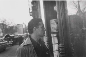 My hero Jack Kerouac in NY 1953 - about to enter a record store, of course!